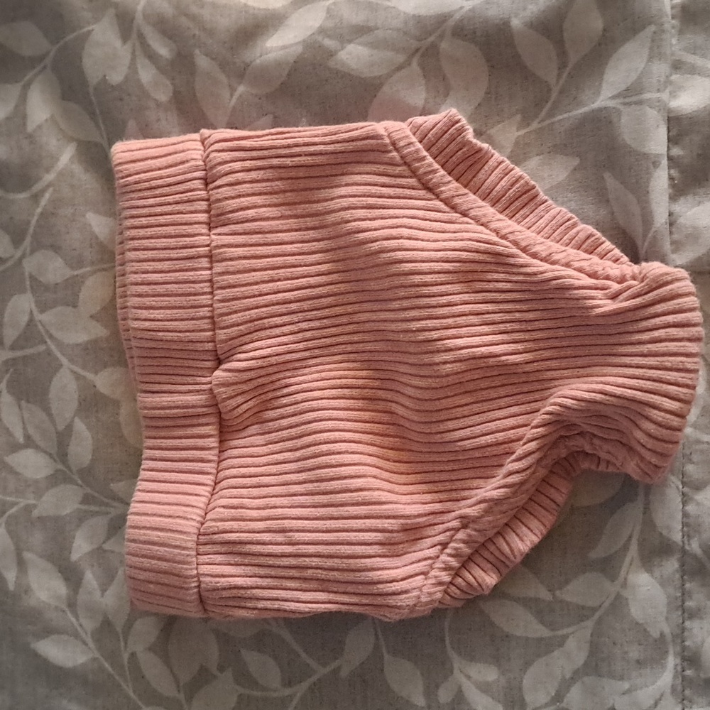 Pink Ribbed Diaper Cover - Picture 2 of 2